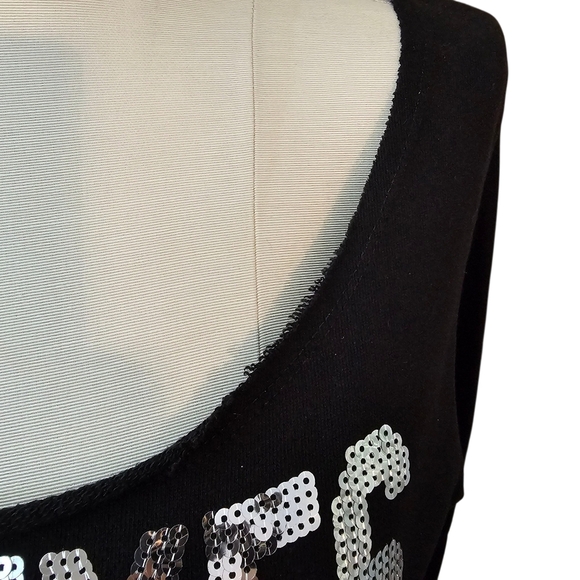 E5 College Classics Ohio State Buckeyes Sequin Sweatshirt — Women’s XL Black - Picture 3 of 11